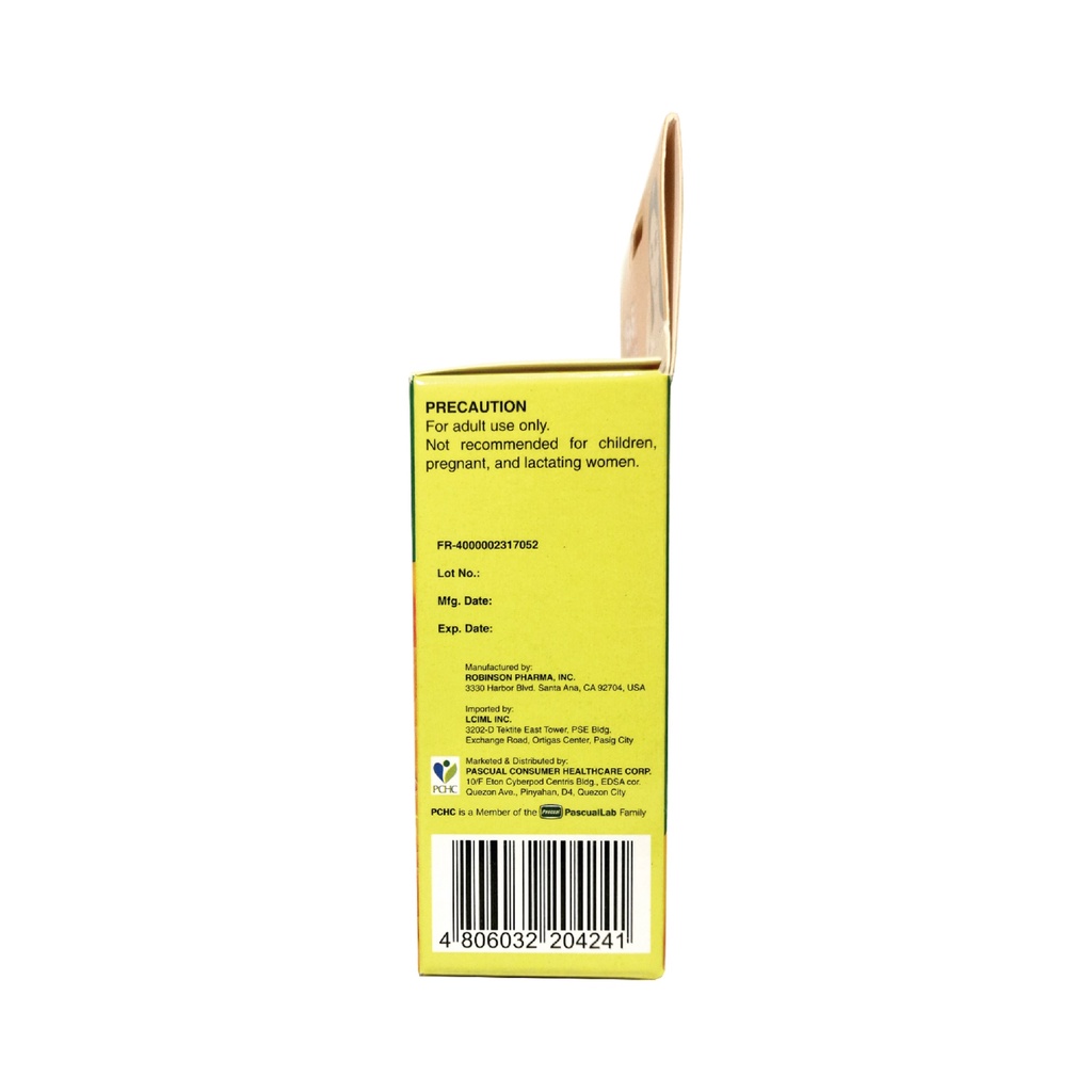 Poten Cee package details not recommended for children, pregnant and lactating women